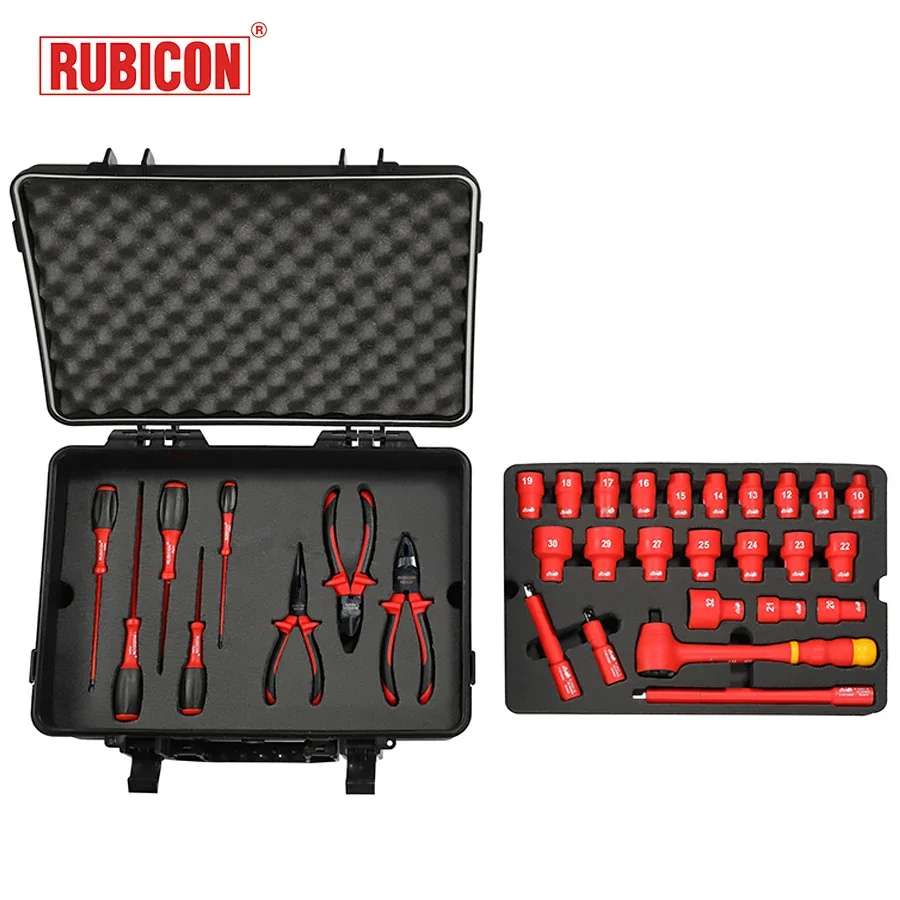 Япония RUBICON 32 шт. Изолированный набор инструментов 1000 В VDE содержит гнездо