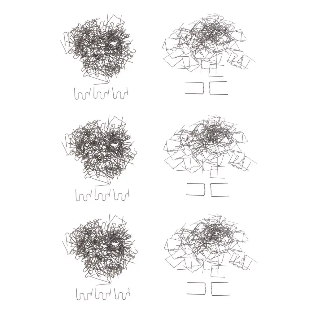 

600 Pieces Car Welder Standard Pre Cut 0.8mm Hot Staples S & Wave Shape