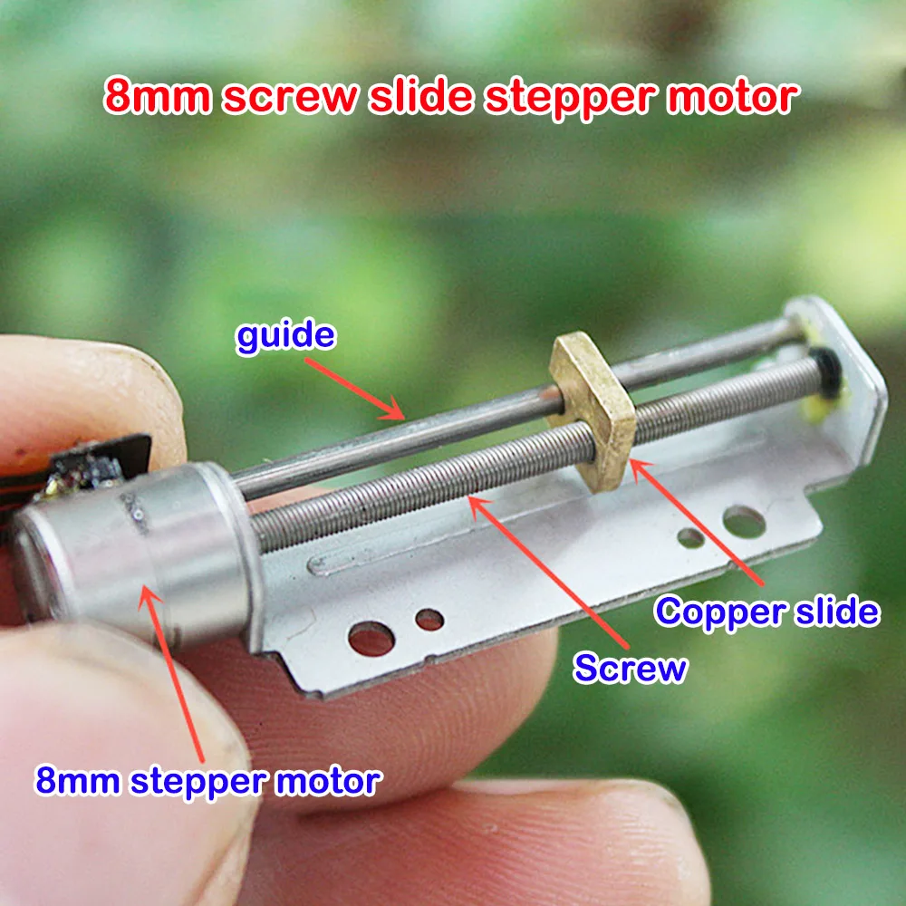 30-миллиметровый линейный телефон 8 мм скользящий шаговый двигатель для стола 5 В 7