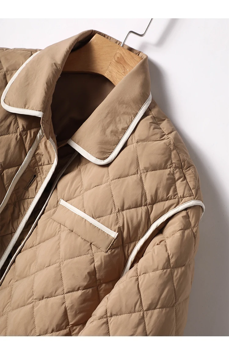 High-quality Abrigos Mujer Invierno 2022 90% White Goose Down Long Autumn/Winter Vintage Thin Down Jacket Women Coats