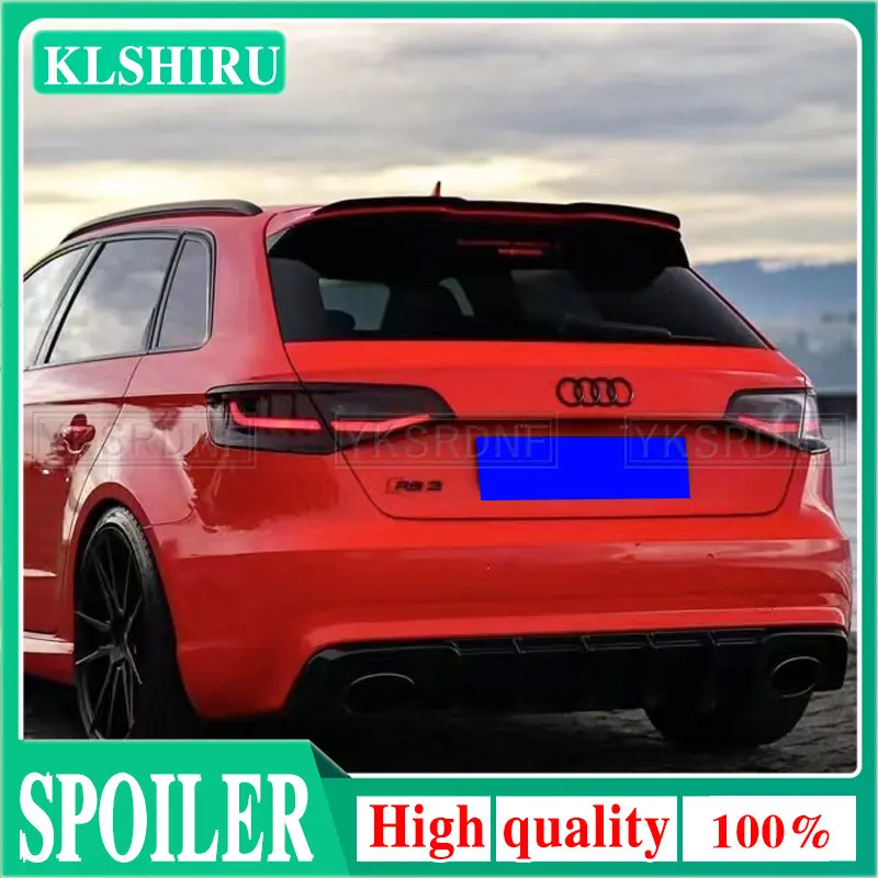 

For Audi A3 S3 S Line 8V Hatchback 5Doors 2014-2020 High Quality ABS Plastic Rear Roof Spoiler Trunk Wing Boot Cover Accessories