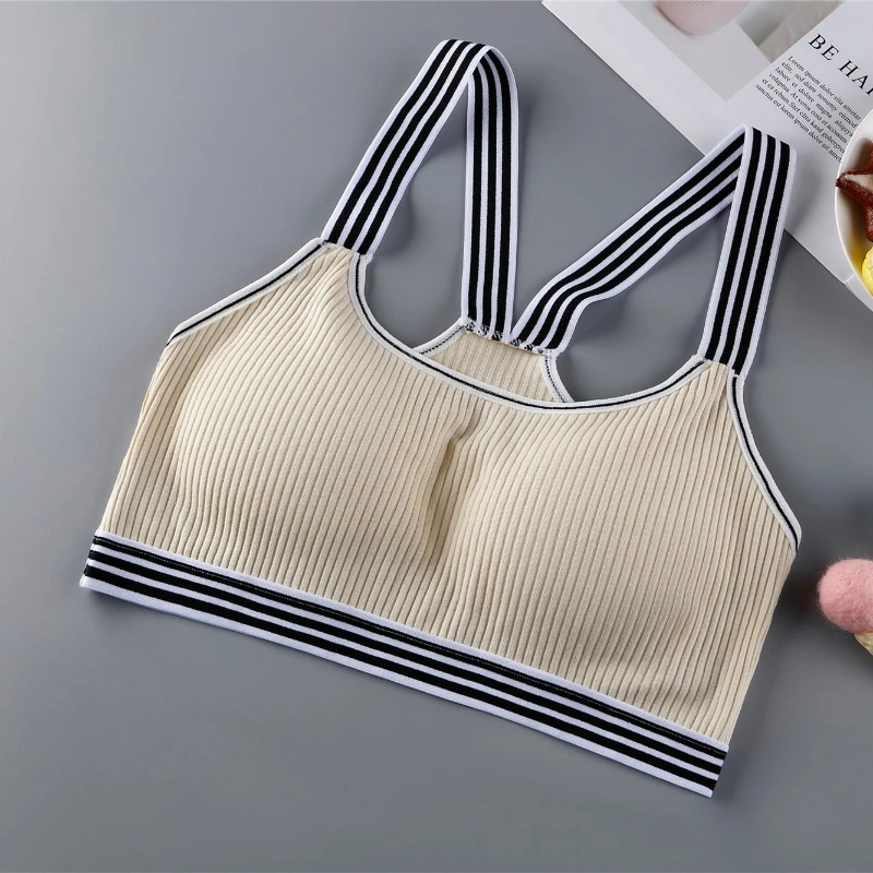 

Спортивный бюстгальтер с надписью, топ с эффектом пуш-ап, бюстгальтер для фитнеса, бега, йоги, нижнее белье, хлопковые спортивные топы для же...