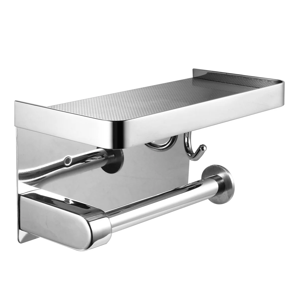 

Stainless Steel Tissue Holder Wall Mounted Storage Rack Punch-free Towel Holder