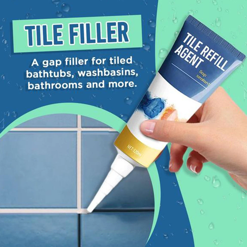 

1pc 20ml Waterproof Tile Gap Repair Agent White Tile Refill Grout Pen Mouldproof Filling Agents Wall Porcelain Bathroom Cleaner