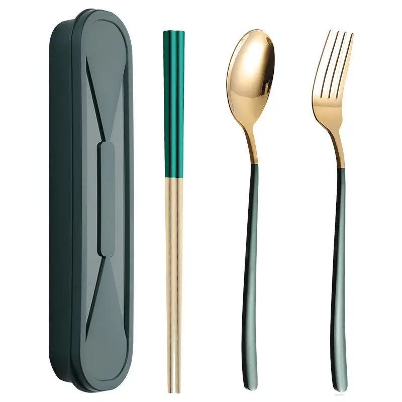 

304 Stainless Steel Portable Cutlery Portable Cutlery Set Chopsticks Spoon Set