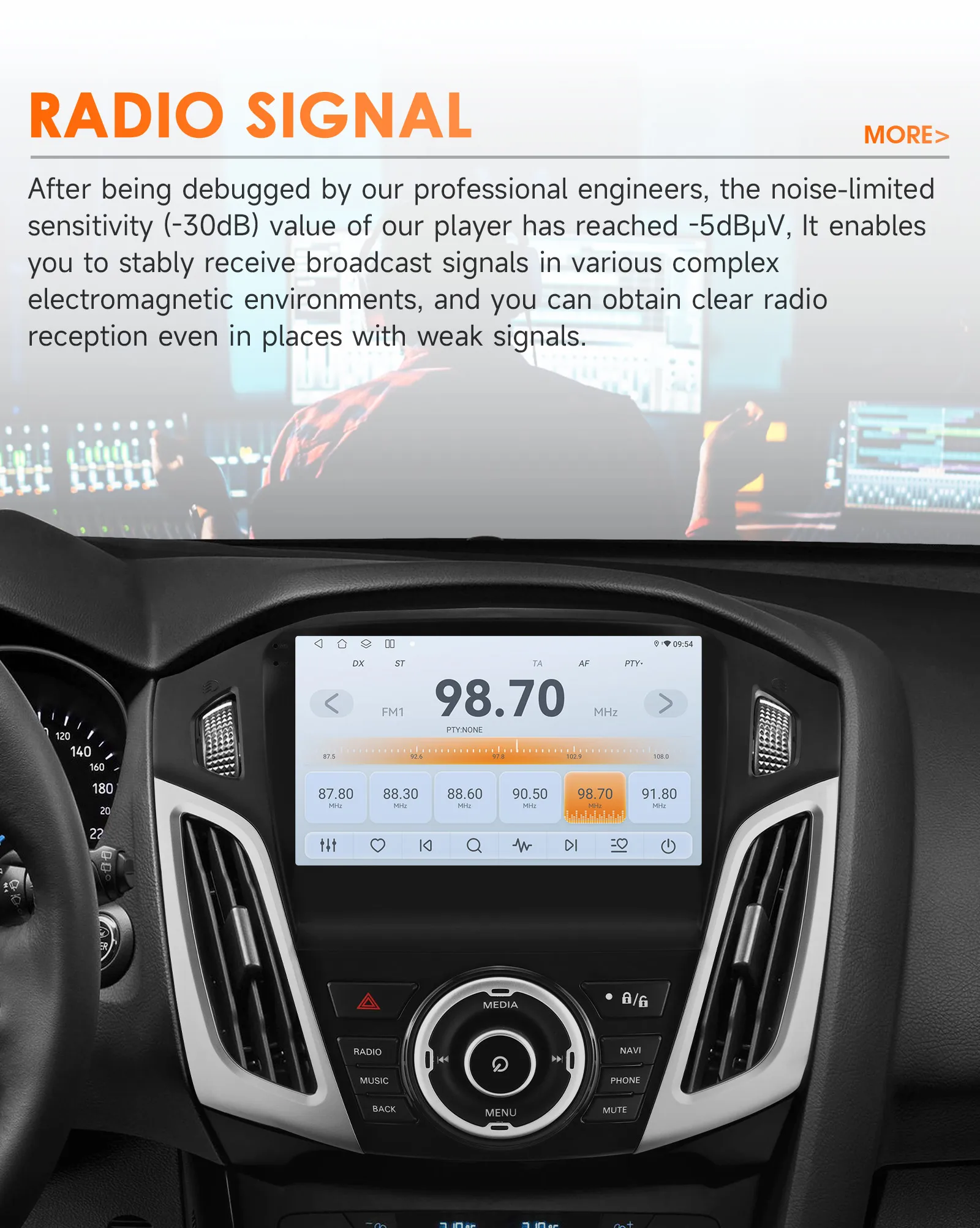 Фото Мультимедийный проигрыватель Hizpo 9 дюймов с GPS-навигацией для Ford Focus 3 MK3 2012-2018, беспроводной CarPlay, Android Auto, 8-ядерный процессор, Wi-Fi, SWS №2