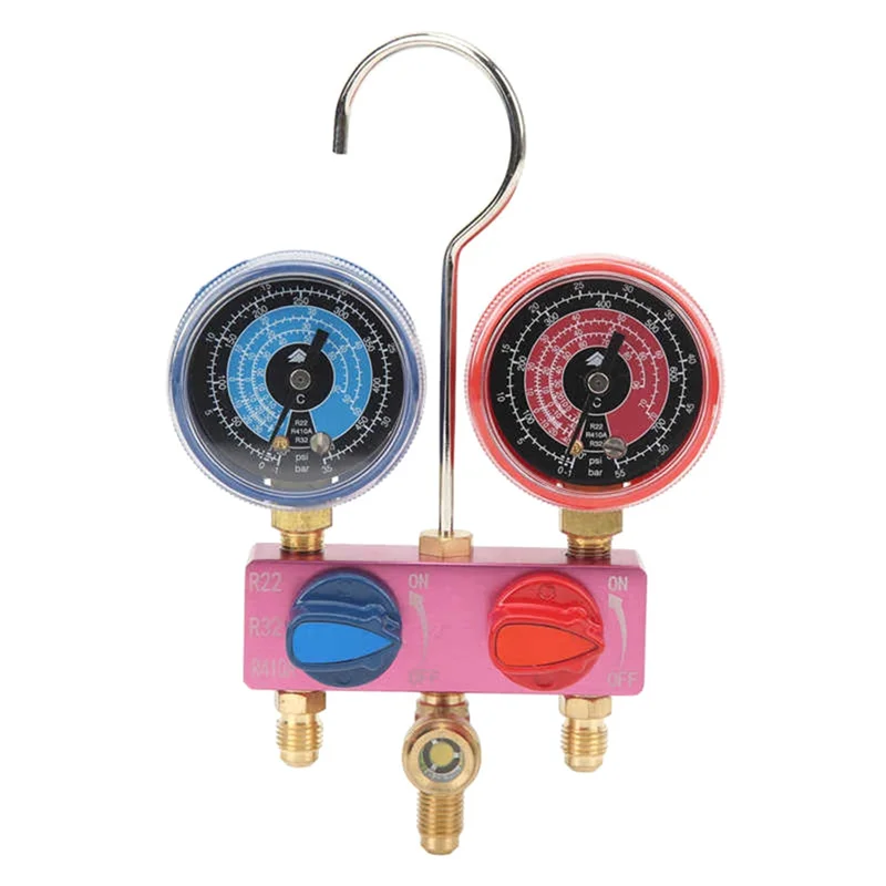HS-M02 Манометр диагностического коллектора хладагента G1/4 станка Холодильный