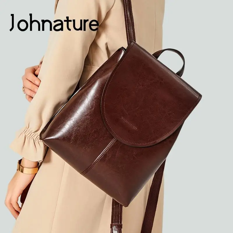 Johnature модный рюкзак женская сумка 2024 новые универсальные дорожные сумки из