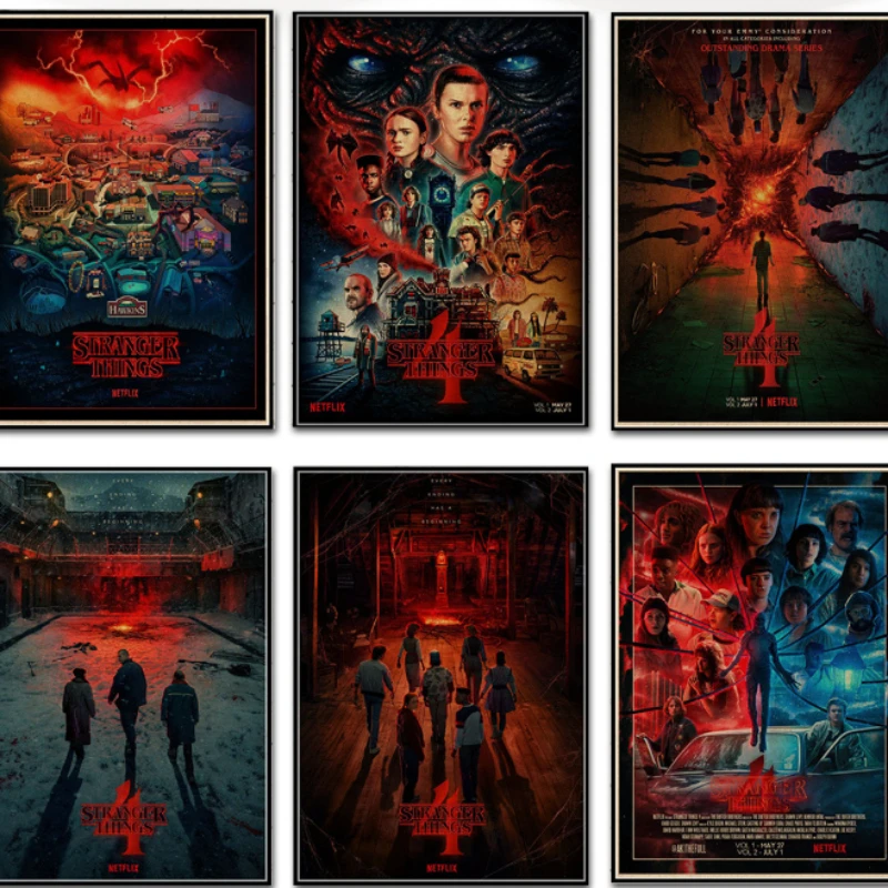 Настенный декор очень странные дела лидер продаж ТВ-шоу 1 2 3 4 сезона ретро постер