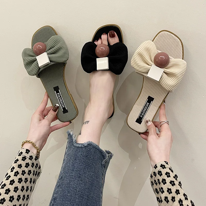 

Women Slippers Summer Sandals Pumps Ladies Pointed Toe Shallow Jelly Shoes Mid Heel Comfortable Female Footwear Plus Size 35-43
