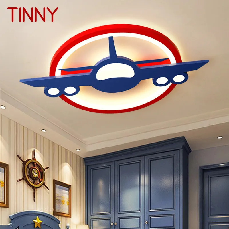 

TINNY Children's Airplane Ceiling Lamp LED 3 Colors Cartoon Light For Home Kids Bedroom Kindergarten Decor