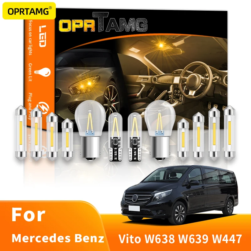 

Canbus Vehicle LED For Mercedes Benz Viano Vito W638 W639 W447 1996-2018 Interior Light License Plate Lamp Car Light Accessorie