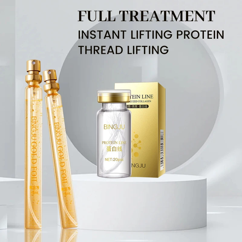 

Original active set liquid Anti-wrinkle Gold Protein Line Absorbable Face Filler Serum Hilos Tensores Collagen Lifting Thread