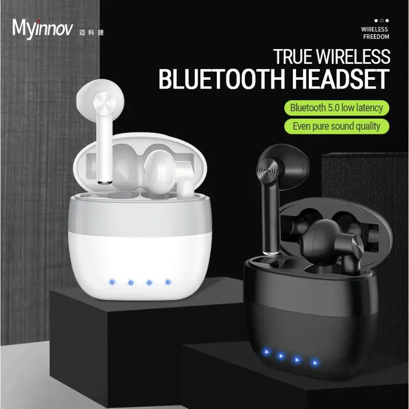 Sport Earphones 20h Playtime Touch Control Auto Power Stereo Waterproof Game Headset Wireless Earbuds Quick Pairing