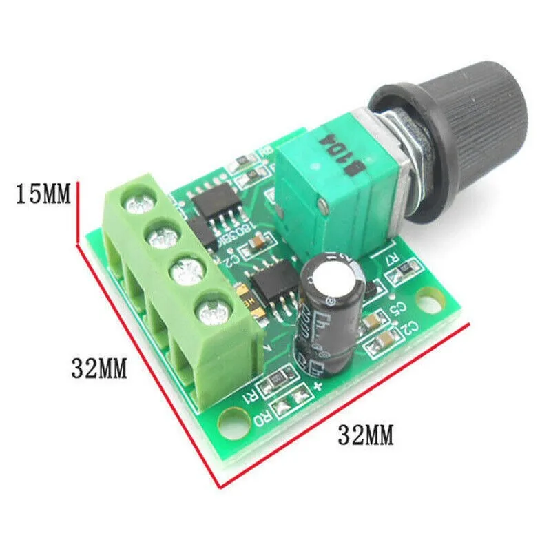 

1pc DC Motor------------ 1.8V 3V 5V 6V 12V PWM Adjustable Speed Controller Potentiometer Knob Switch Kit Control Governor