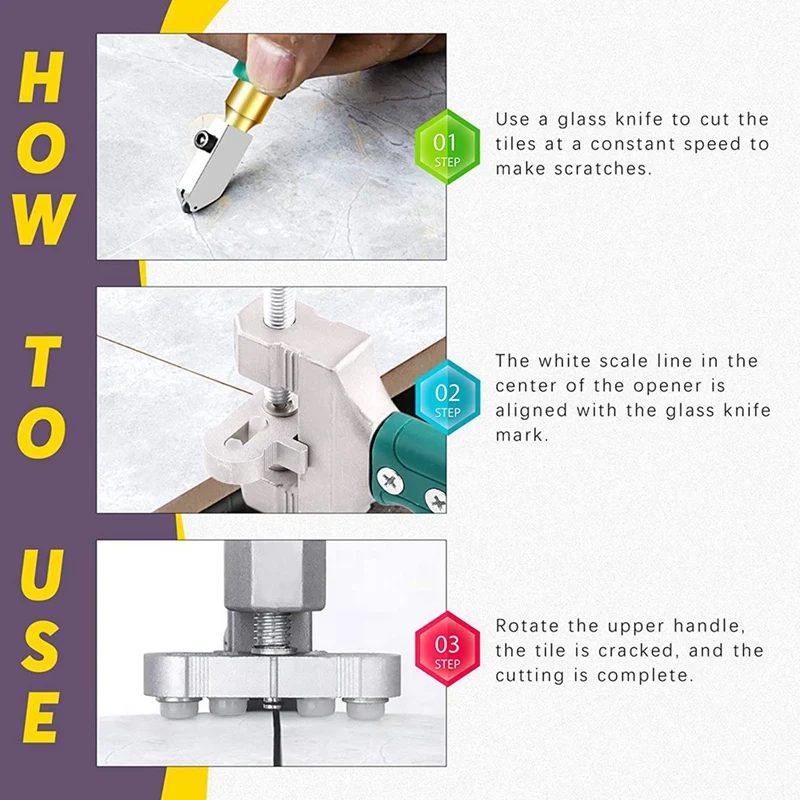Акция! Набор инструментов для резки стеклянной плитки 2-в-1 включая Клещи
