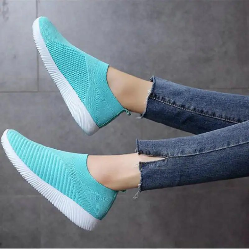 Shoes Fashion Sneakers Women Walking Women Casual Shoes Flat Platform Sneakers Sock Chunky Sneakers Slip On Shoes Woman Mujer