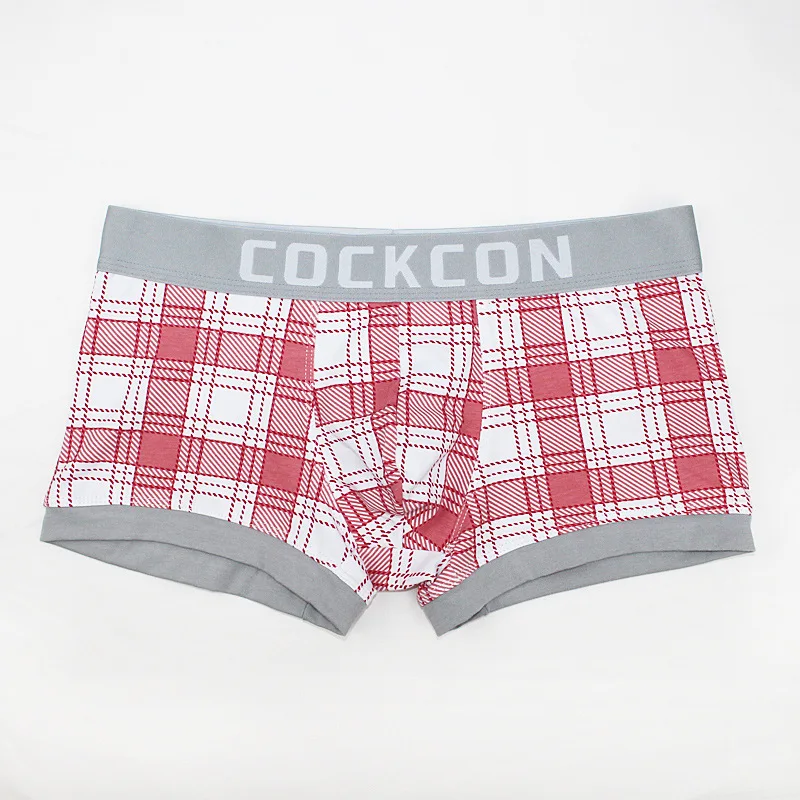 

Men's underwear modal boxer pants trend men's four corner youth loose lattice sports breathable student pants head
