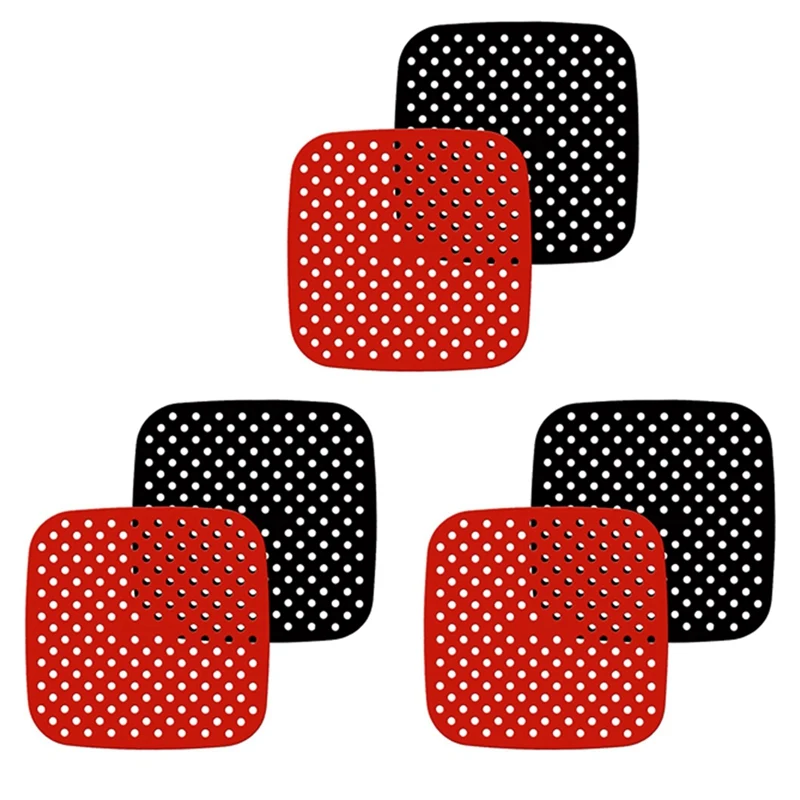 

6X многоразовые коврики для фритюрницы, коврики для фритюрницы, аксессуары для фритюрницы Cosori,Instant Vortex,Power XL,Ninja 8,5 дюйма