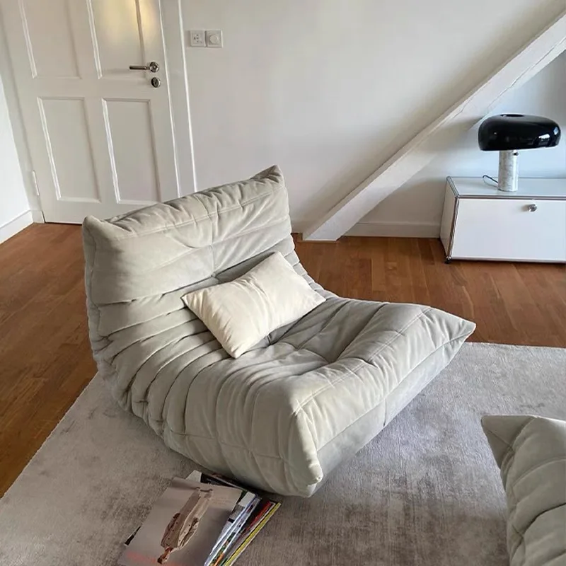 Caterpillar Single Sofa Lazy Couch Tatami Living Room Bedroom Lovely Leisure Single Chair Reading Chair Balcony Rocking Chair