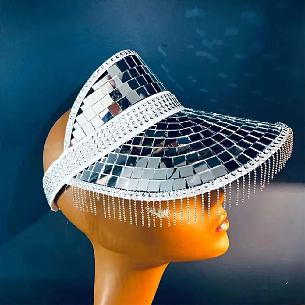 

Женская шляпа от солнца, сияющая шляпа стразы, пустая пляжная шляпа, Регулируемая УФ-защита, для тенниса, гольфа, бега, путешествий, уличная ш...
