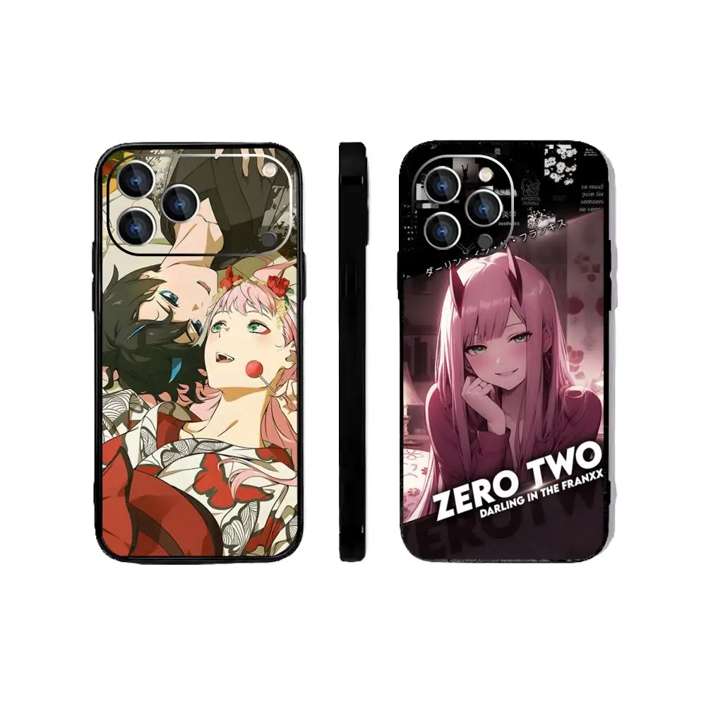 Фото Чехол для телефона Zero Twoes Animes, мягкий, черный, противоударный, для iPhone 17, 16, 16e, 15, 14, 13, 12 Plus, Mini, Pro, Max №2