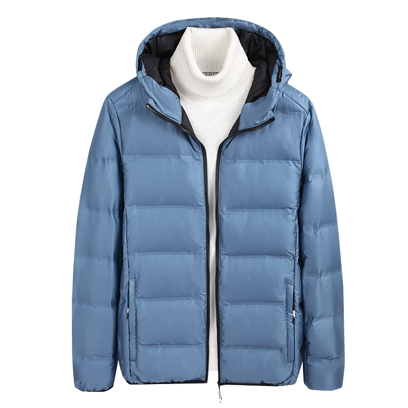 Down Jacket Men 90% White Duck Down Lightweight  Warm Hooded Cardigan Coat&Jackets L-8XL Large Size Waterproof Clothing for Men