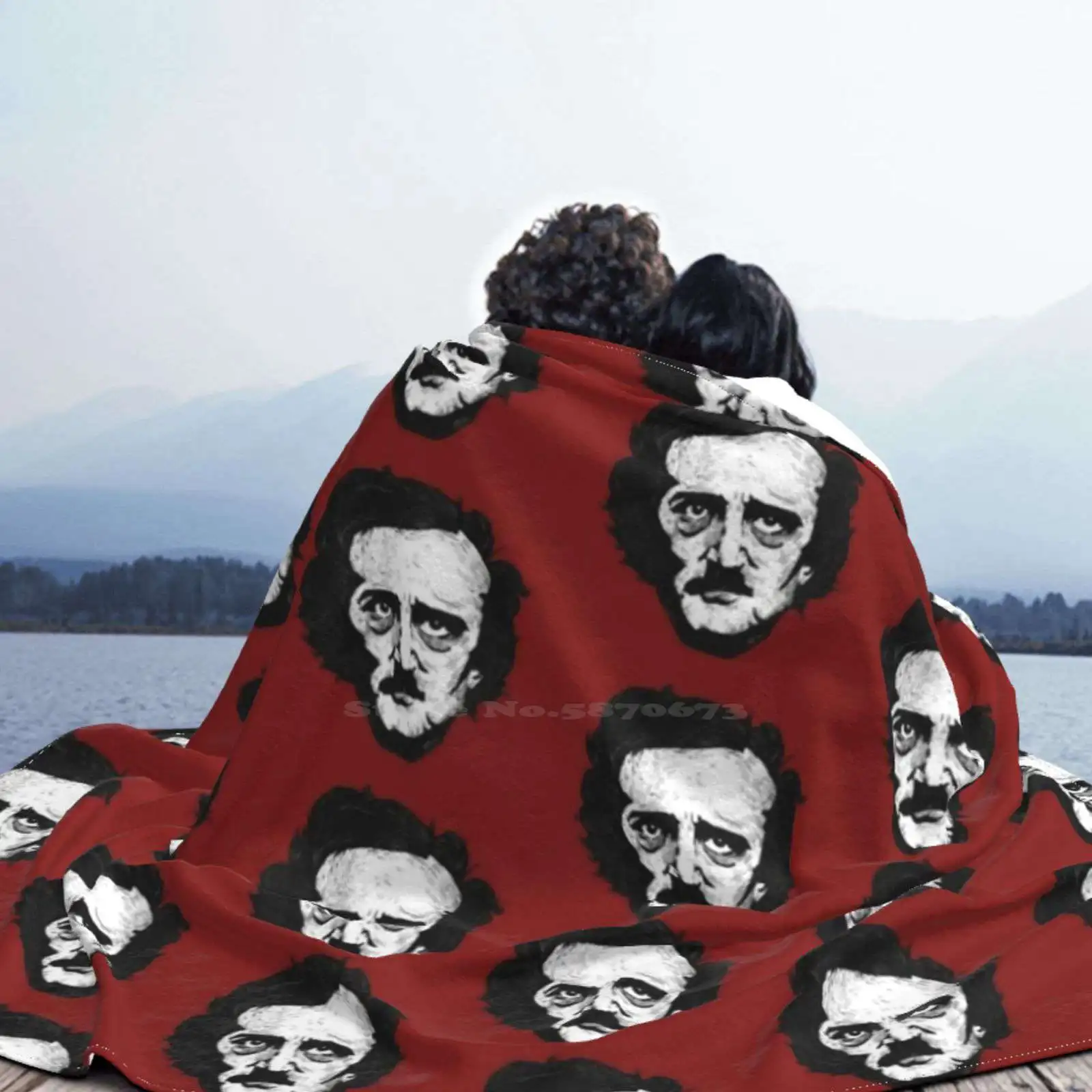 Edgar Allan Poe Fashion Soft Warm Throw Blanket Jake Smithies Edward Gorey Tim Burton Jakesmithies Madilloth Illustrated