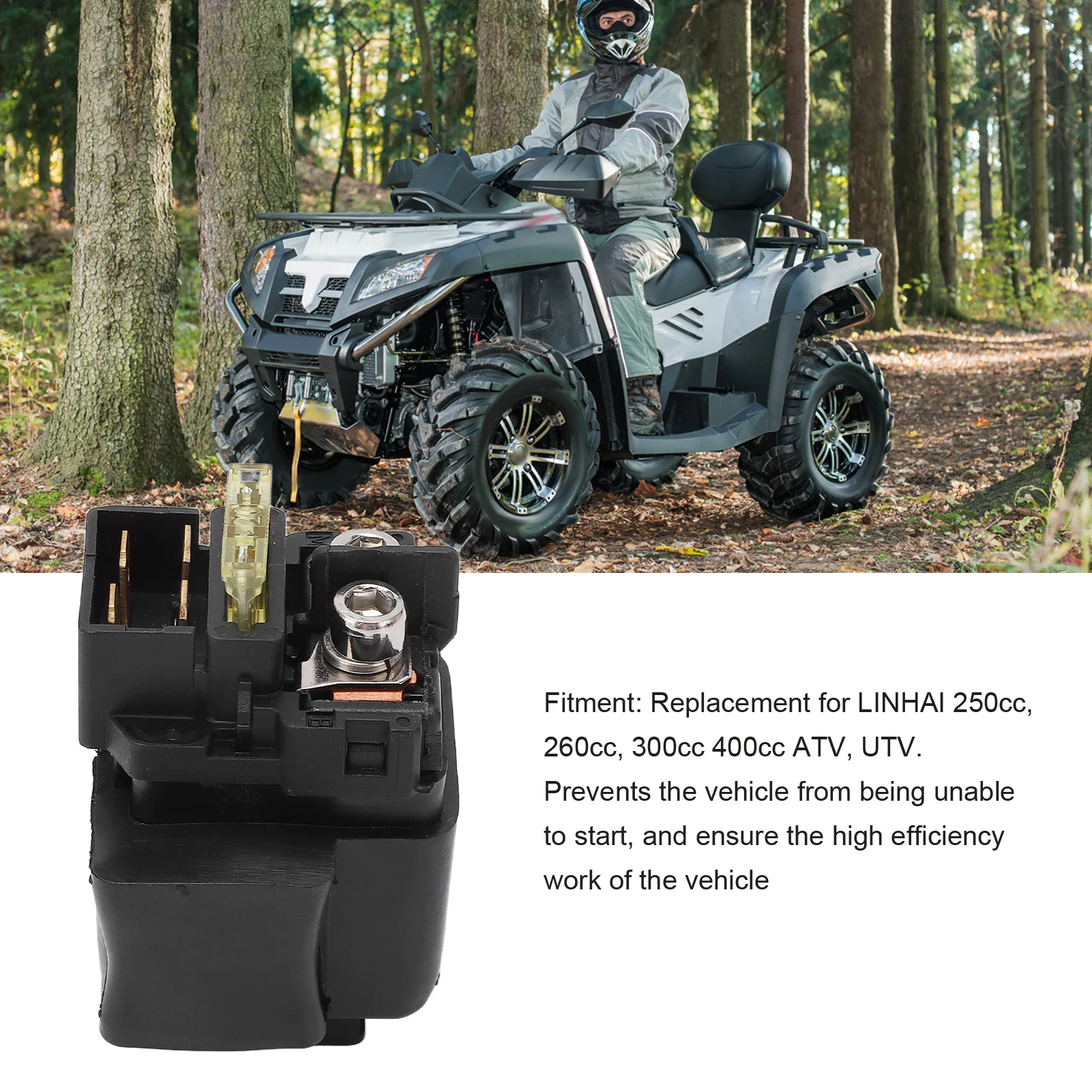 Стартер реле стартера соленоидное Высокоэффективная Замена для LINHAI 250cc 260cc 300cc 400cc