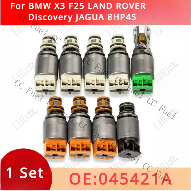 Фото Комплект соленоидов трансмиссии C+/9 шт. для BMW X3 F25, LAND ROVER Discovery, JAGUAR 8HP45; №1