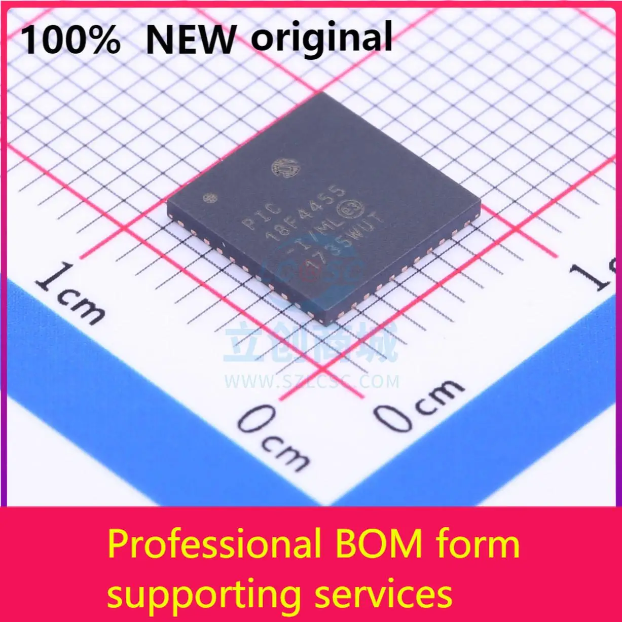 

PIC18F4455-I/ML PIC18F4455-I/MLNew original IC chip 100% original
