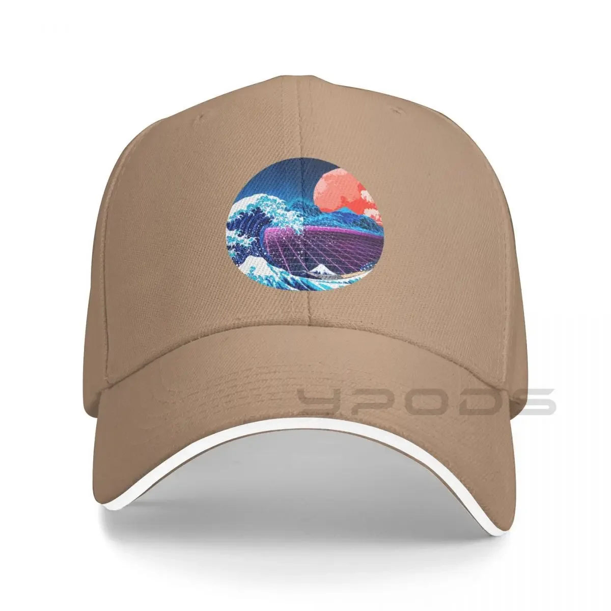 

2023 New Synthwave Space: The Great Wave Off Kanagawa [synthwave/vaporwave/retrowave/cyberpunk] Bucket Hat Baseball Cap Man Hat