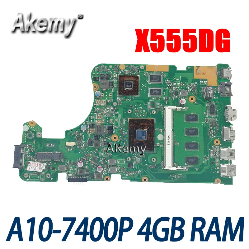 

Amazoon X555DG X555YI laptop motherboard For Asus X555D A555D X555DG X555Y K555D motherboard A10-7400P 4GB RAM