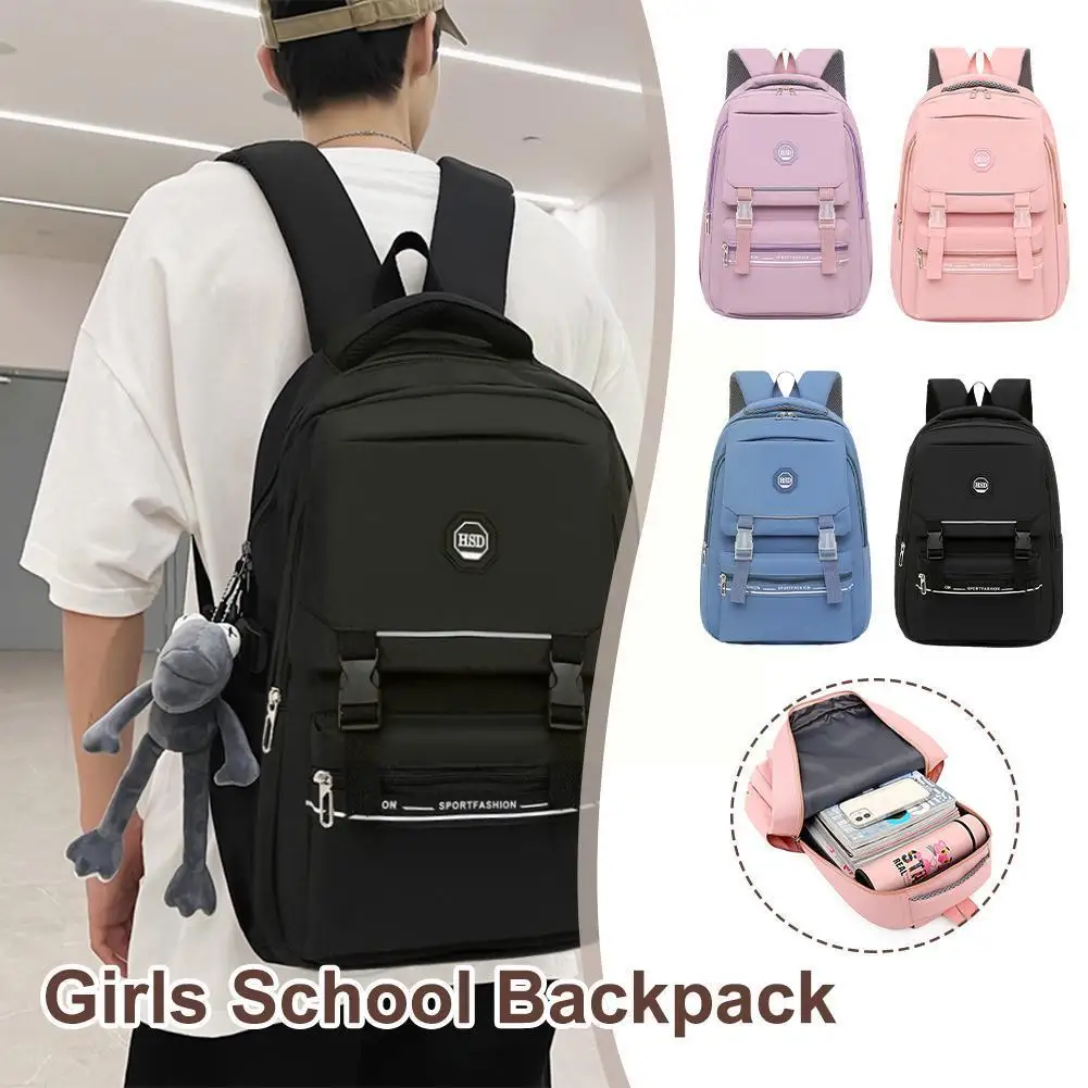 

Модный рюкзак для девочек, школьные сумки, Портативные водонепроницаемые большие дорожные сумки через плечо для подростков и студентов кол...