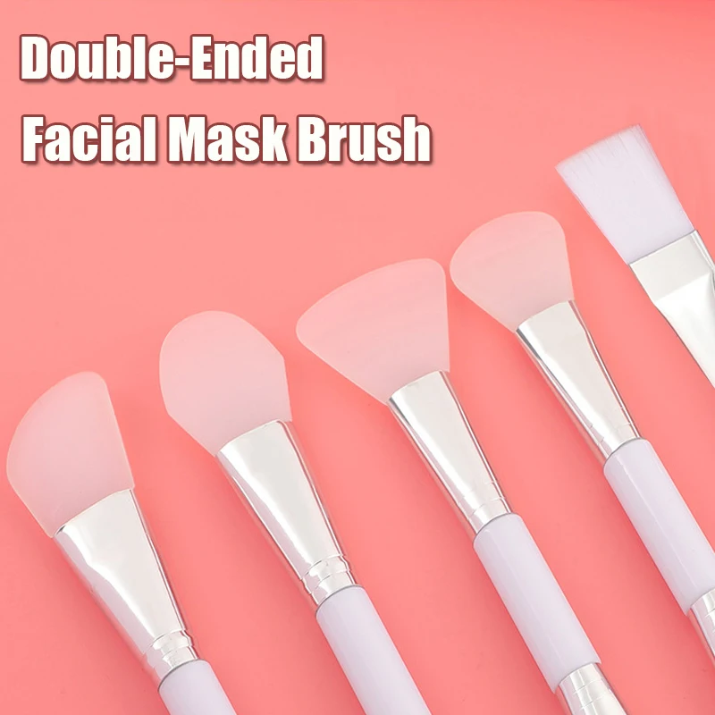 

Professional Silicone Facial Mask Brush Double-Ended Soft Hairs Mud Mask Stirring Smear Tools Face Beauty Skin Care Accessories