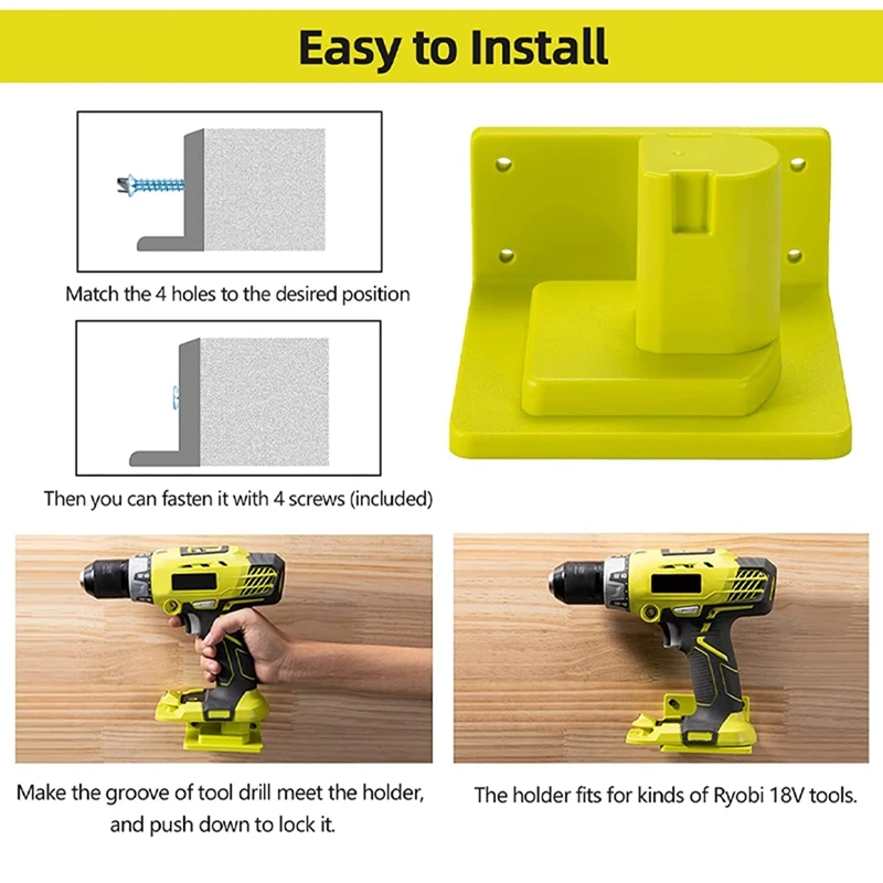 5 шт. настенное крепление стеллаж для хранения машины Ryobi 18V One+ держатель