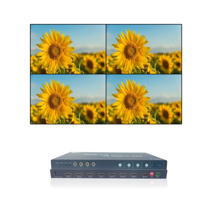 

2021 Bitvisus 4x4 hdm matrix video wall processor and matrix switcher