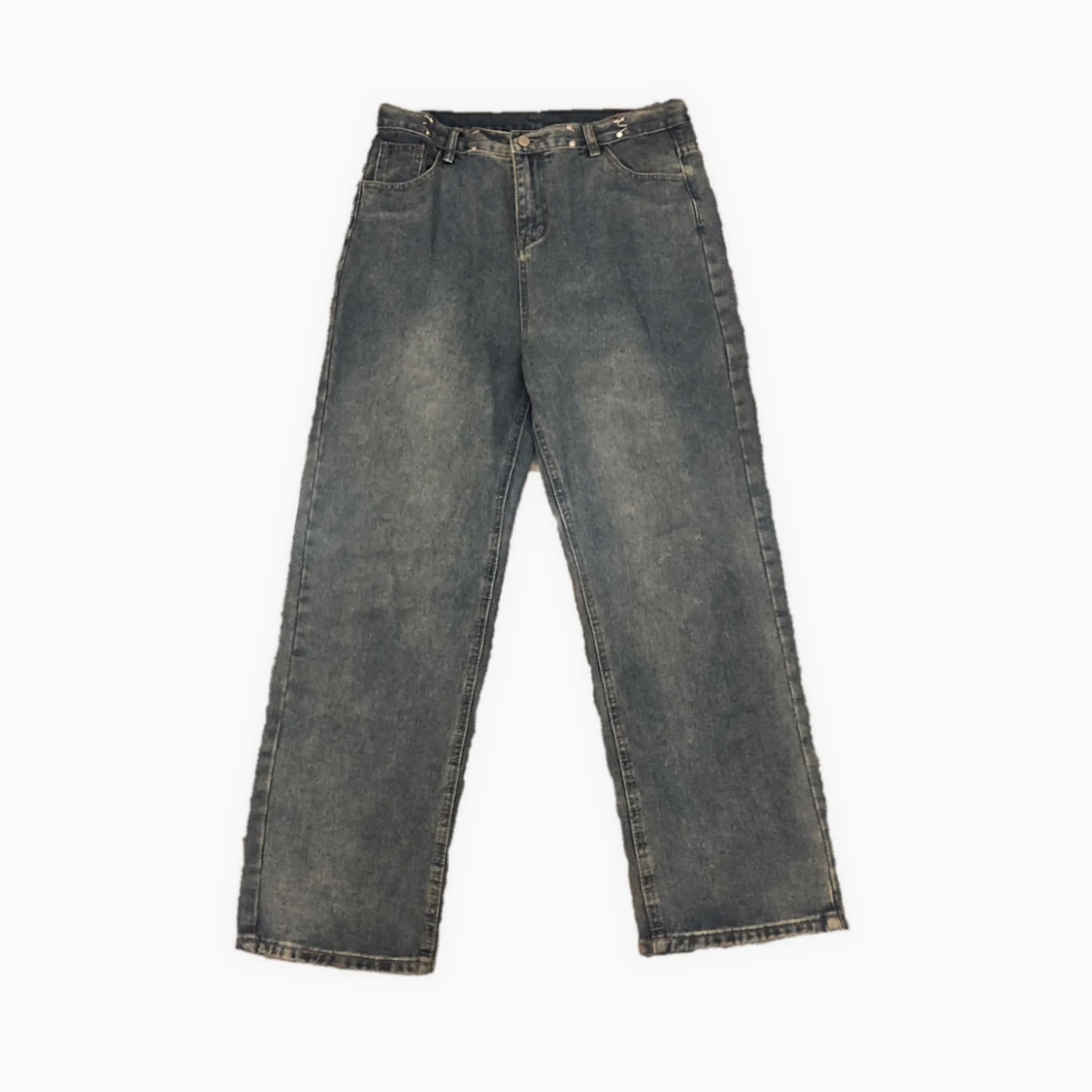 Men's Jeans Versatile Distressed Straight Trousers Loose Jeans Denim Trousers Y2k Pants Wide Leg Pants Women's Pants Streetwear