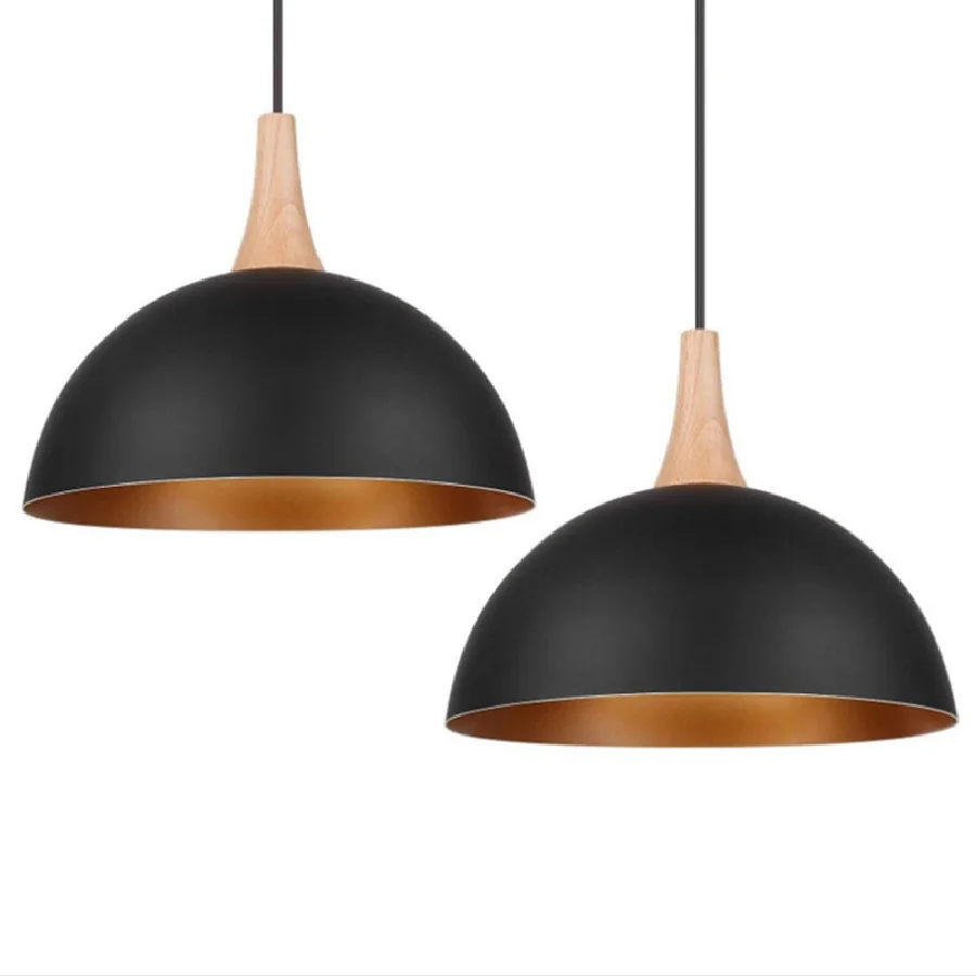 

LukLoy 2 SET LIGHTS DEAL Black Retro Pendant Lamp Hang Light for Living Room Bedroom Foyer Pantry Dining Table Island