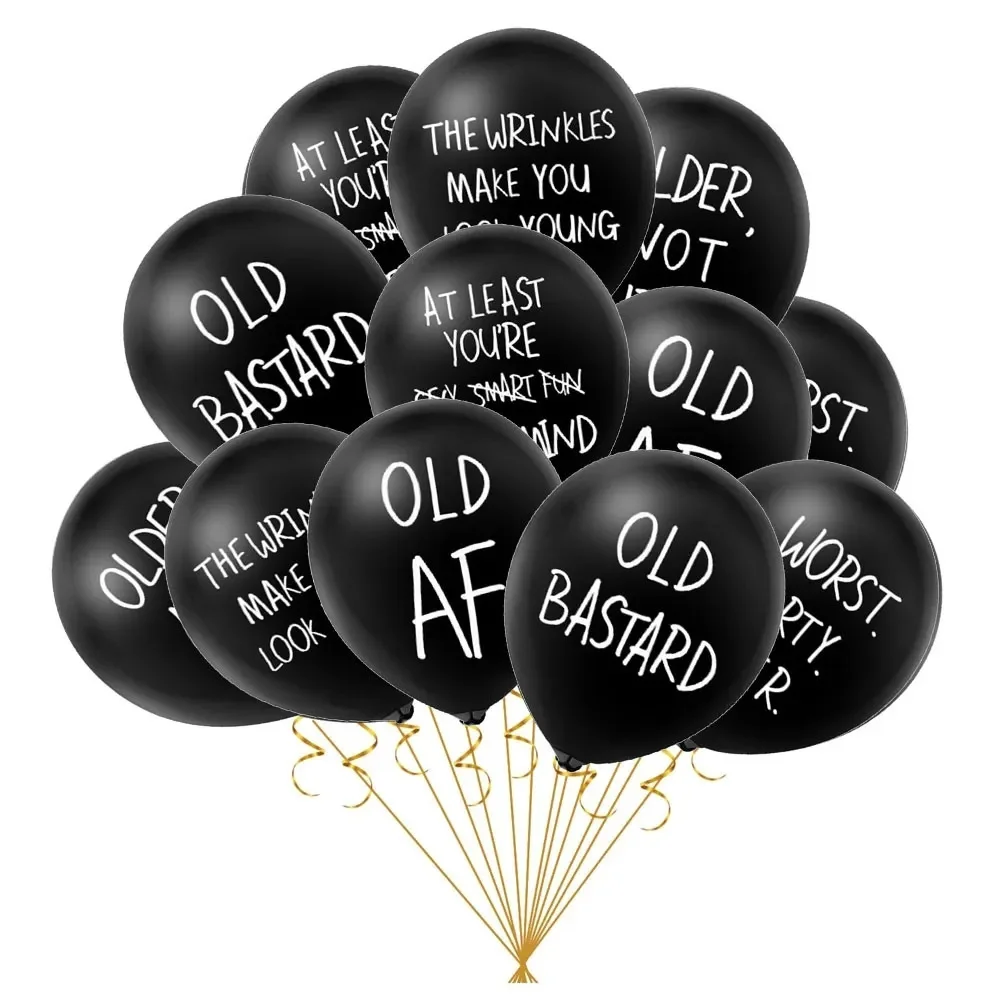 

20/50pcs Funny Old Age Birthday Party Balloons Cute Offensive Latex Balloons for Adults Funny Birthday Single Party Decoration