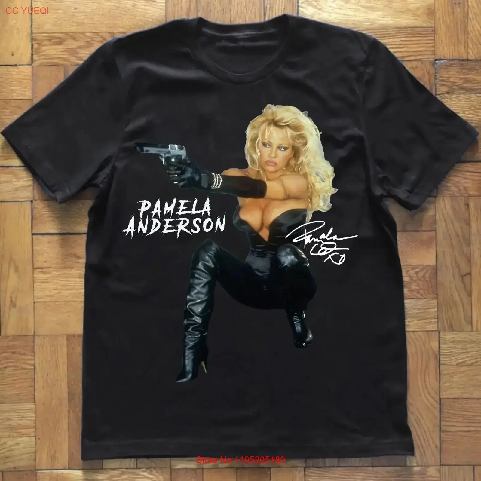 Фото Новая редкая сексуальная футболка Pamela Anderson для фанатов, мужская футболка всех размеров WS2637, винтажная мытая мужская слегка универсальная дышащая футболка №1