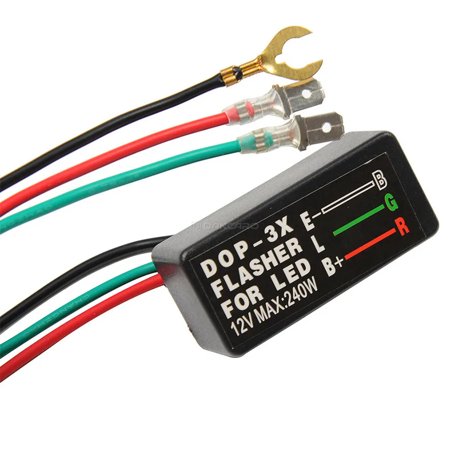 Электронное светодиодное проблесковое реле 12 А 3 кабеля