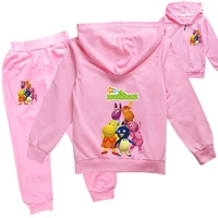 2022 baby girls backyardigans clothes set kids casual clothing boys zipper hood casual jacketpants 2pcs set children sportswear