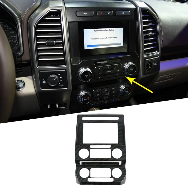 

Отделка из углеродного волокна, Обложка центральной консоли, Обложка навигационной рамы, Обложка для Ford F150 F-150 2015-2019