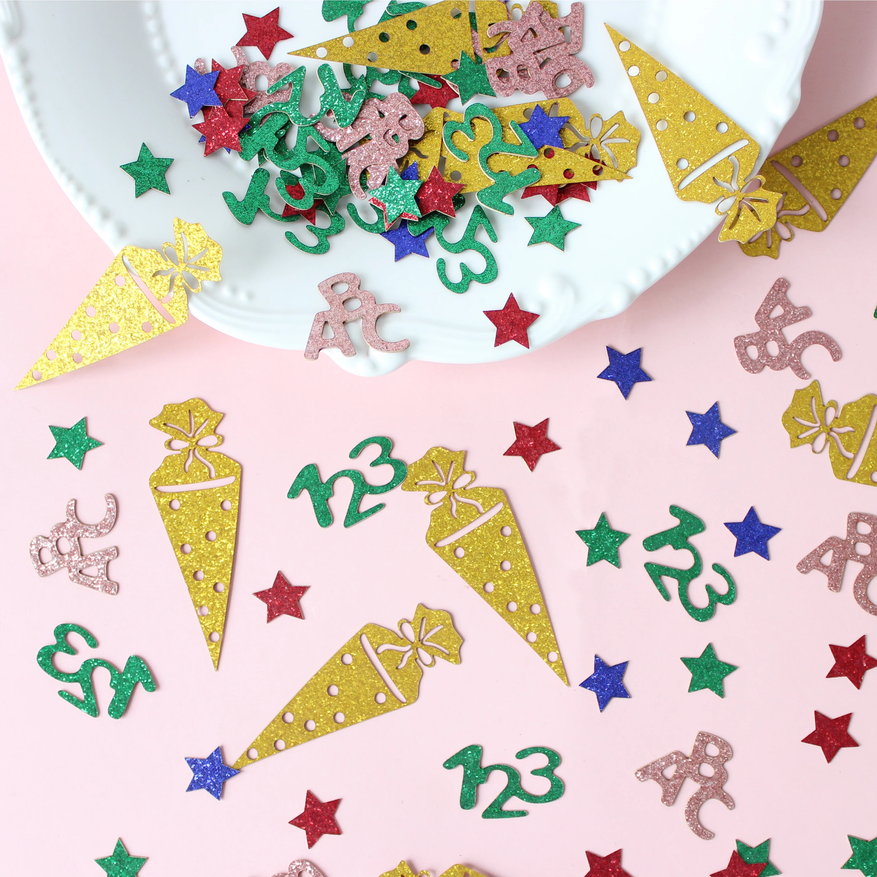 100 шт. Снова в школу конфетти фотообои для первого дня школьных вечеринок ABC 123