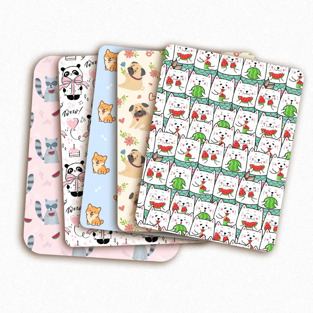 

Polyester Cotton Fabric By The Yard Cartoon Cat Dog Printed Cloth Fabric for Dress Sewing Home Textile DIY Crafts Supplies