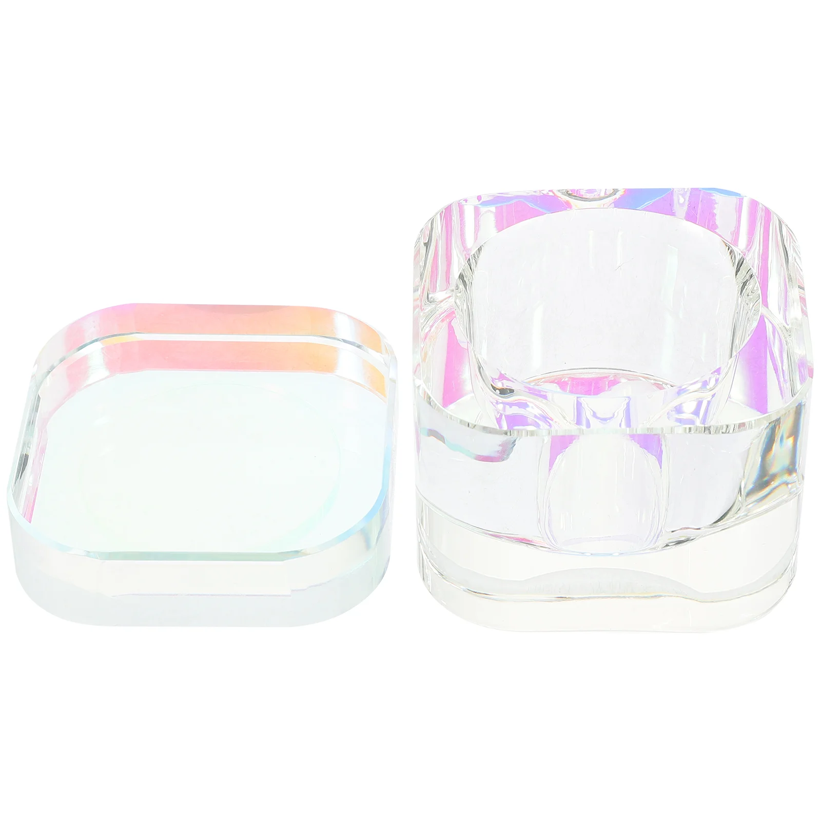 Утолщение с крышкой кисть для ногтей чашка маникюра хрустальное стекло чашки