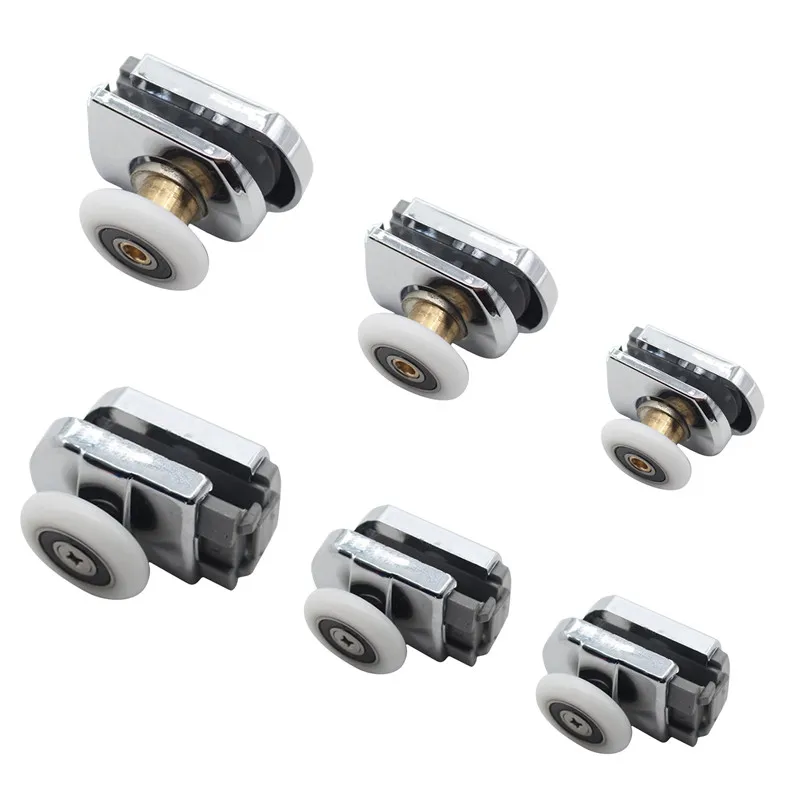 Колесики для ванной комнаты на дверь, домашние, для стеклянной распашной двери душевой кабины из алюминия, запчасти для замены.