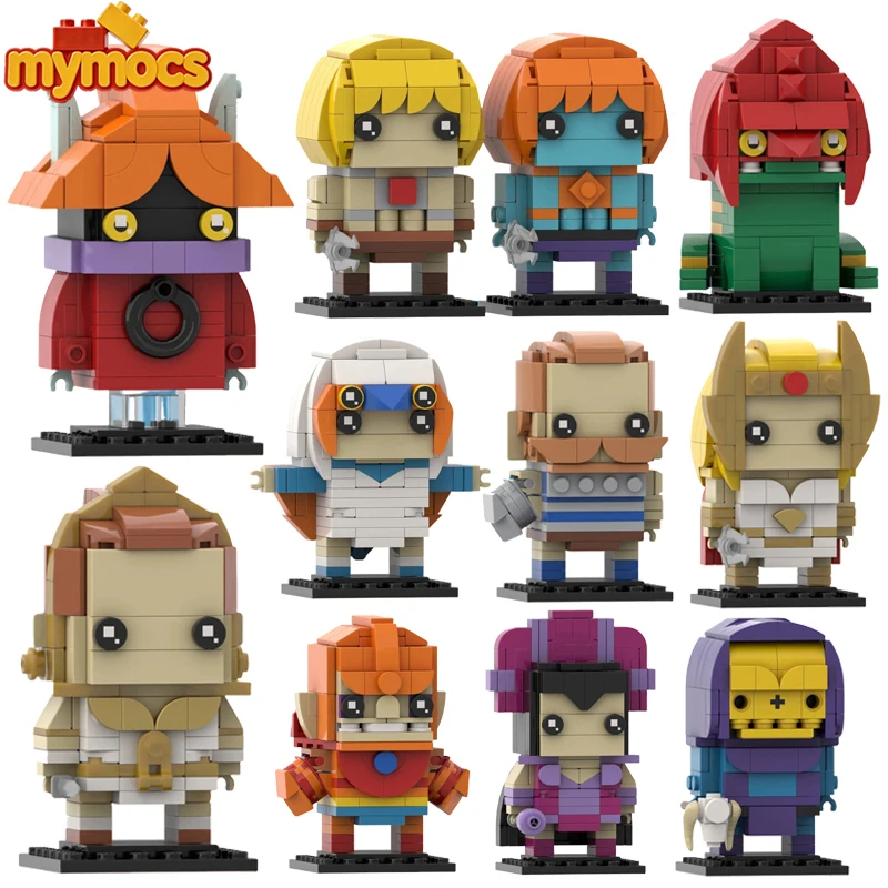 Фото Наборы Mymocs Ideas MOC: Фигурки Героев из фильма «Хи-Мэн» (Адам, Ти-Ла, Скелетор), конструкторы-блоки, аниме-фигурки Masters of the Universe, игрушки-конструкторы DIY, подарок №1