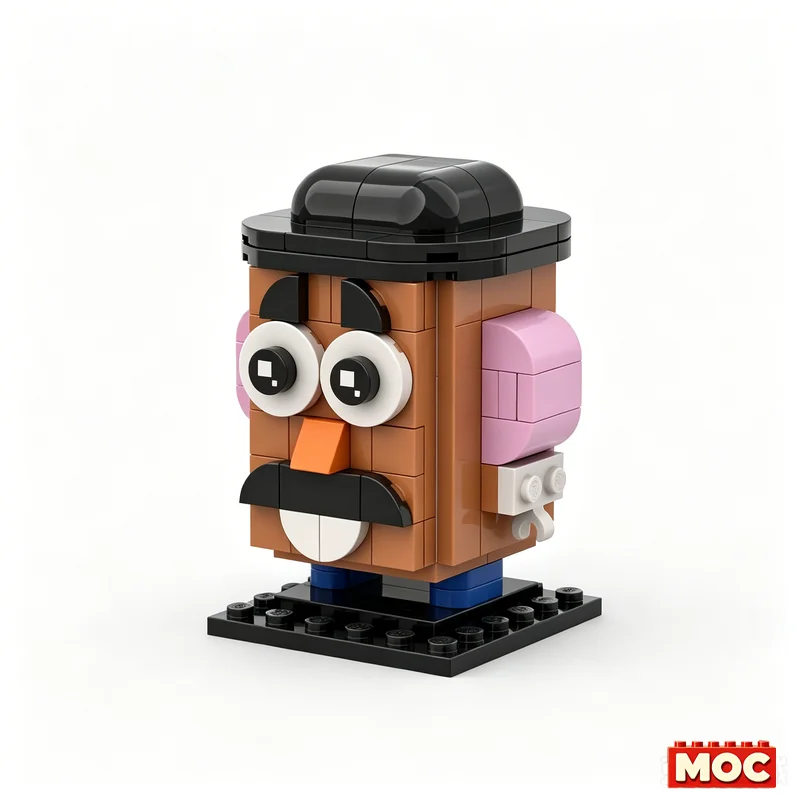 Фото 104 детали MOC: Модель персонажа Мистер Картофельная Голова, креативный конструктор, развивающая игрушка для самостоятельной сборки, подарок на день рождения для мальчиков №4